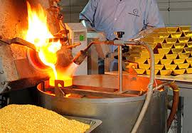 Gold refinery.